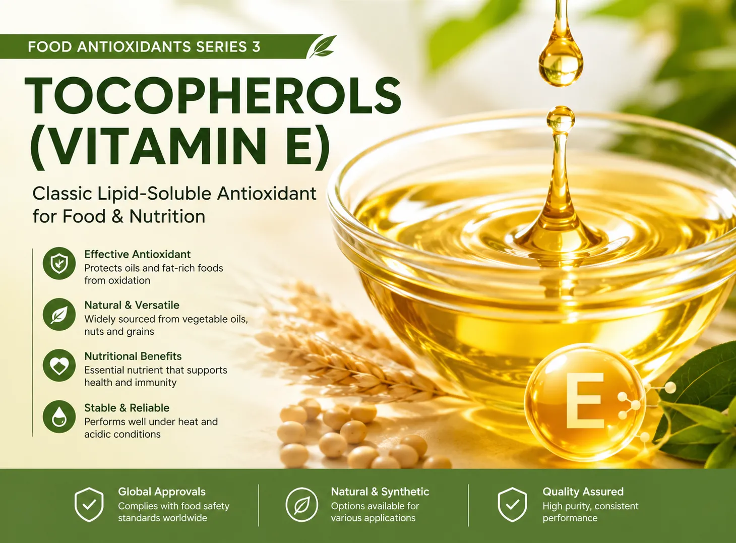 【Lebensmittelantioxidantien Serie 3】 Klassisches lipidl&ouml;sliches Antioxidans | Tocopherole (Vitamin E)
